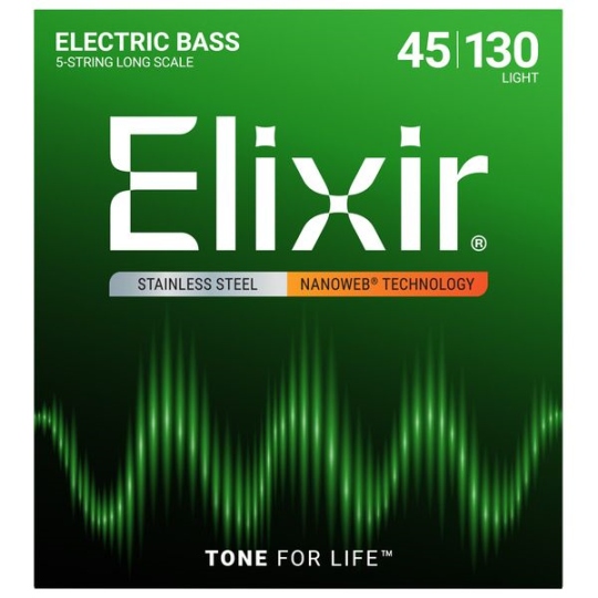 MUTA CORDE BASSO ELETTRICO ELIXIER NANOWEB 14 130 5 CORDE