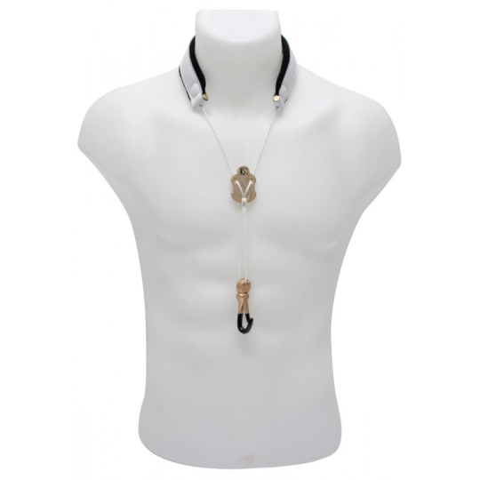 COLLARE SAX BG S28JMSH IN PELLE BIANCA