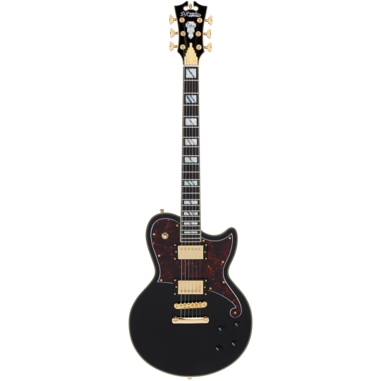  D'ANGELICO DELUXE ATLANTIC SOLID BLACK DADATLSBK2GS