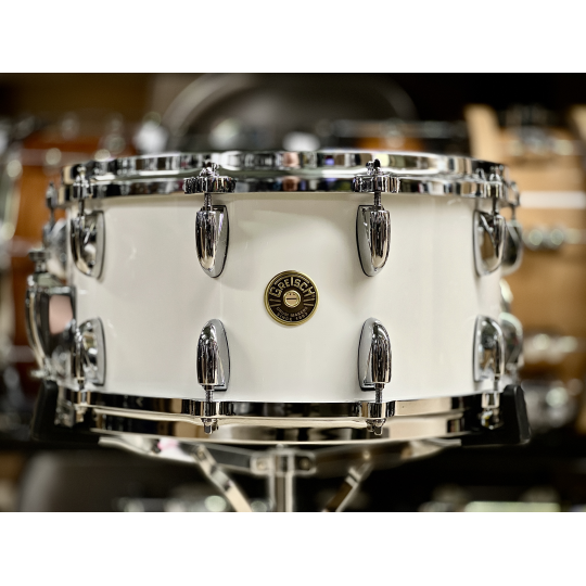 RULLANTE GRETSCH USA CUSTOM  14x7 PIANO WHITE 