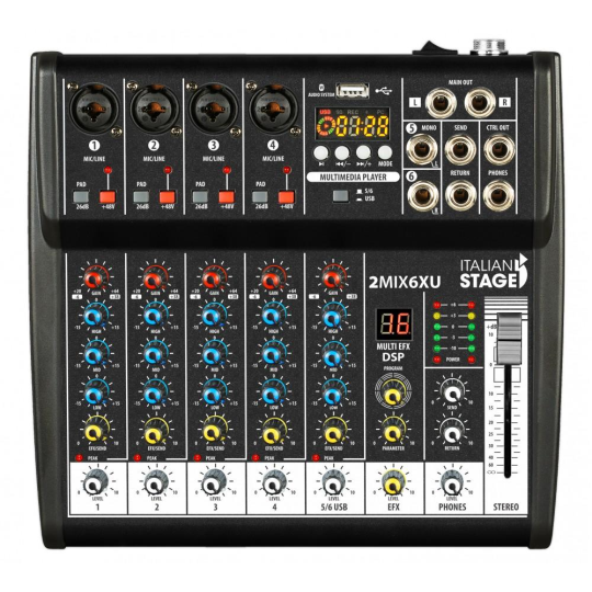 MIXER ITALIAN STAGE 2 MIX 6 FX USB 