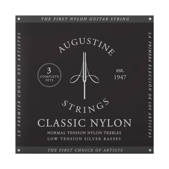 MUTE CORDE CHITARRA CLASSICA AUGUSTINE 3 BLACK BOX 3 PZ.