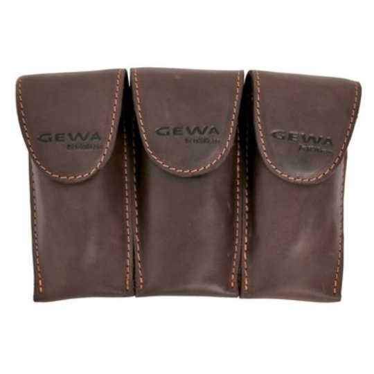 BORSA 3 BOCCHINI TROMBA IN PELLE GEWA MARRONE